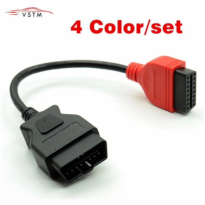 

4PCS For Fiat ECU MultiECUScan / FiatECUScan Adapter Cable Bundle OBD2 Connector Diagnostic Cable