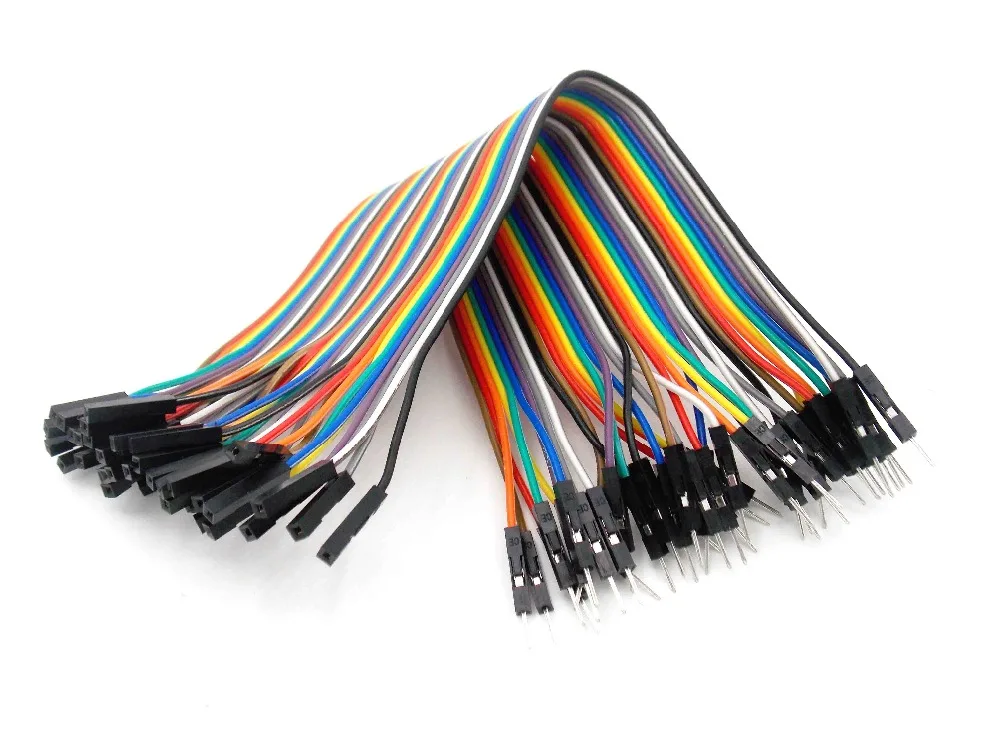 

40pcs 20cm 1p-1p female to male jumper wire Dupont cable Breadboard