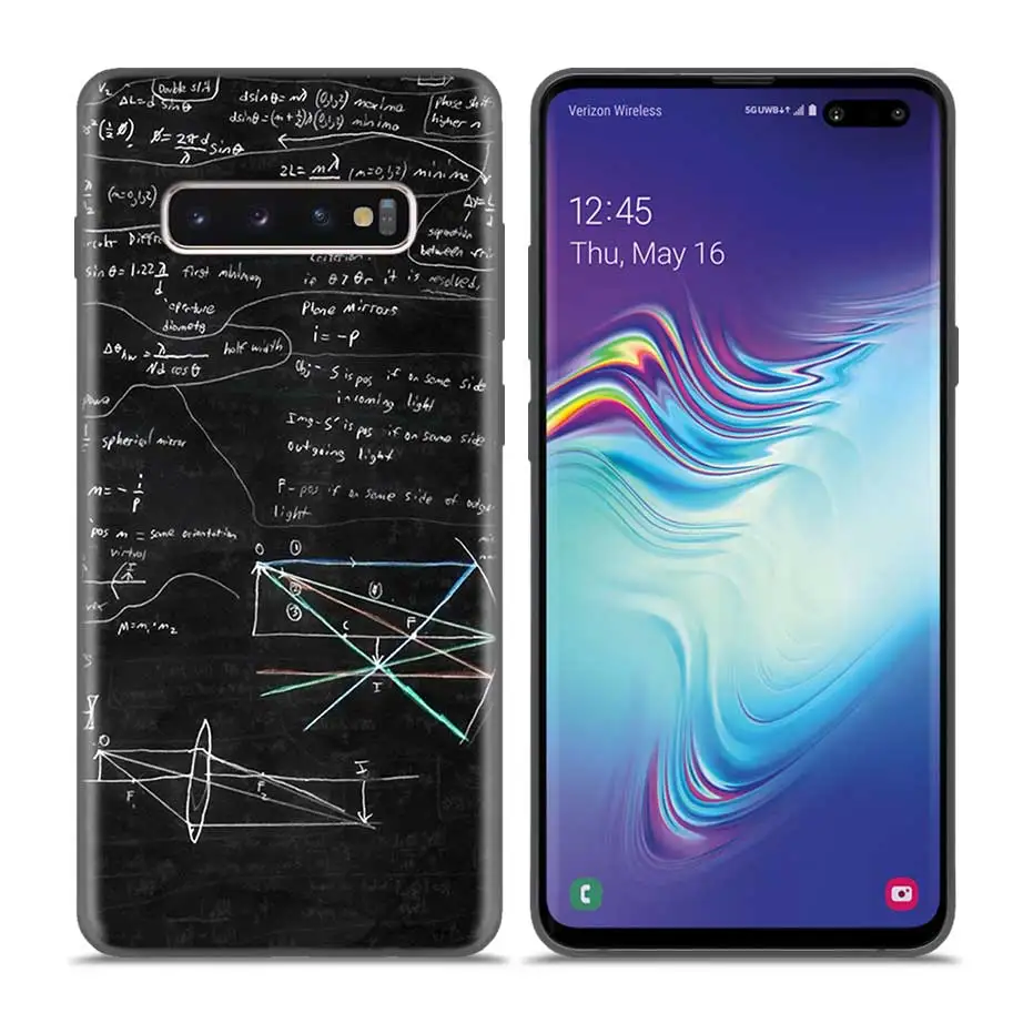 Чехол Capas Coque для samsung Galaxy S10 S9 S8 Plus 5G A30 A50 A70 A40 A20 Note 8 9 10 чехол каркас Альберт Эйнштейн формула математика - Цвет: AS-011