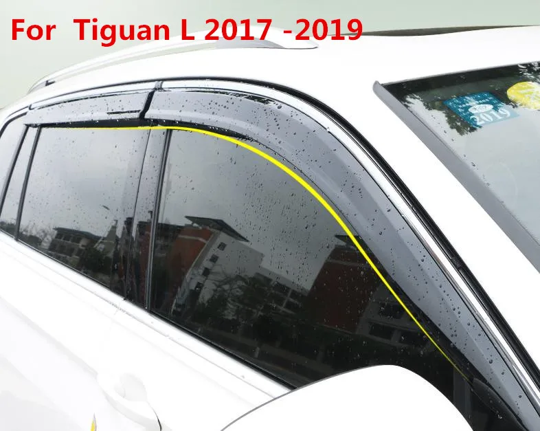 4 шт. козырек от дождя для всех автомобилей Tiguan L 2017 2019|Хромирование| |