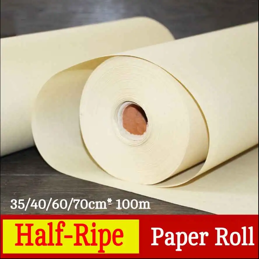 Buy 100m Bamboo rice paper half Ripe Rice Paper Roll