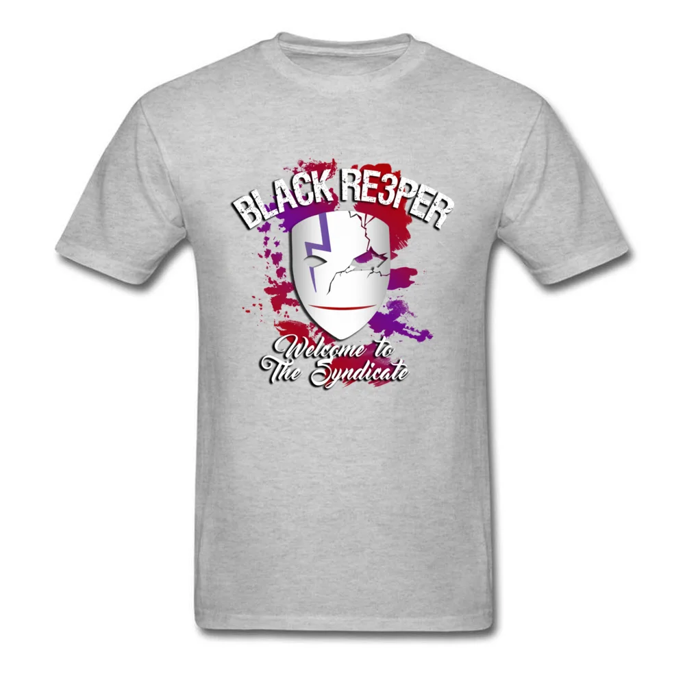Round Neck Welcome to the Syndicate 100% Cotton Men Top T-shirts Design Short Sleeve Tops T Shirt On Sale Street Tee Shirts Welcome to the Syndicate grey