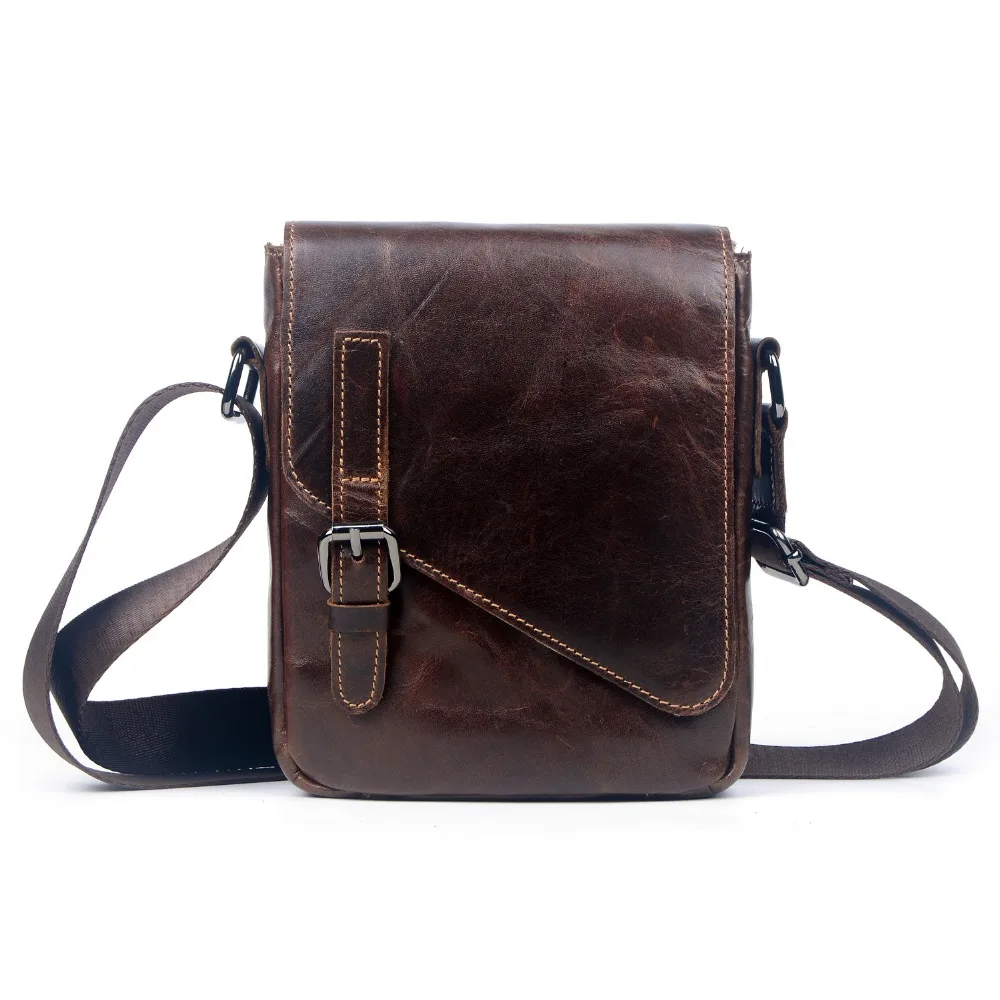 Hot selling real genuine leather business messenger bags for men male cowhide shoulder bags ...