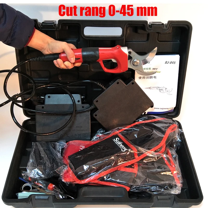 Electric Garden Pruning Shears 45 mm Orchard Tree Branch Cutter Machine With lithium Battery Scissors Powerful Pruner 8-12 Hours