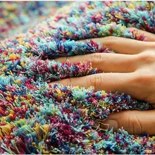 Мягкий плюшевый тканевый ковер для гостиной, чайный коврик для стола, Северная Европа, простой современный полный раскладушка, прикроватный коврик Пушистый Коврик