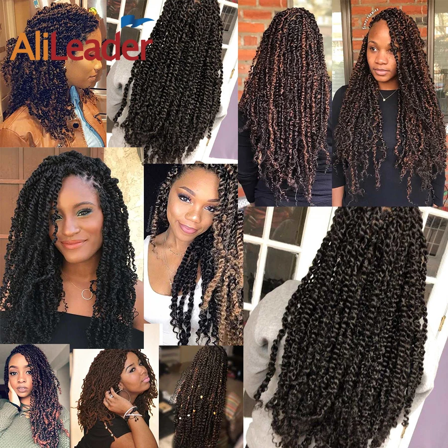 Alileader 18inch Natural Afro Kinky Twist Synthetic Crochet
