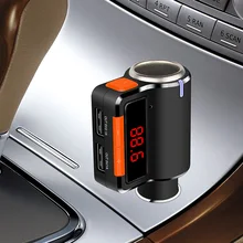 Бренд Беспроводной Автомобиль Bluetooth Fm-передатчик Радио Адаптер с Двойной USB Зарядное Устройство для Смартфонов Громкой Связи СВЕТОДИОДНЫЙ Дисплей стайлинга автомобилей