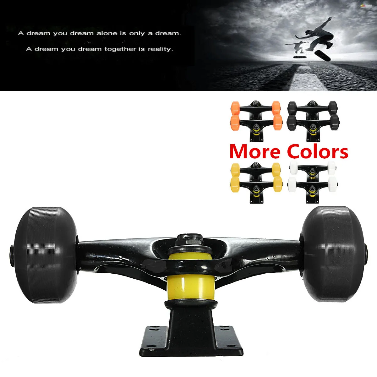 1 زوج لوح التزلج شاحنة دائم سبائك مستقلة شاحنة عجلات ل Longboard مع ABEC 7 محامل