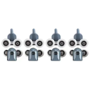 

8Pcs/Set Stainless Steel Shower Door Rollers Runners Wheels Pulleys 25mm x 5mm Top/Bottom Screw Cover Supplied