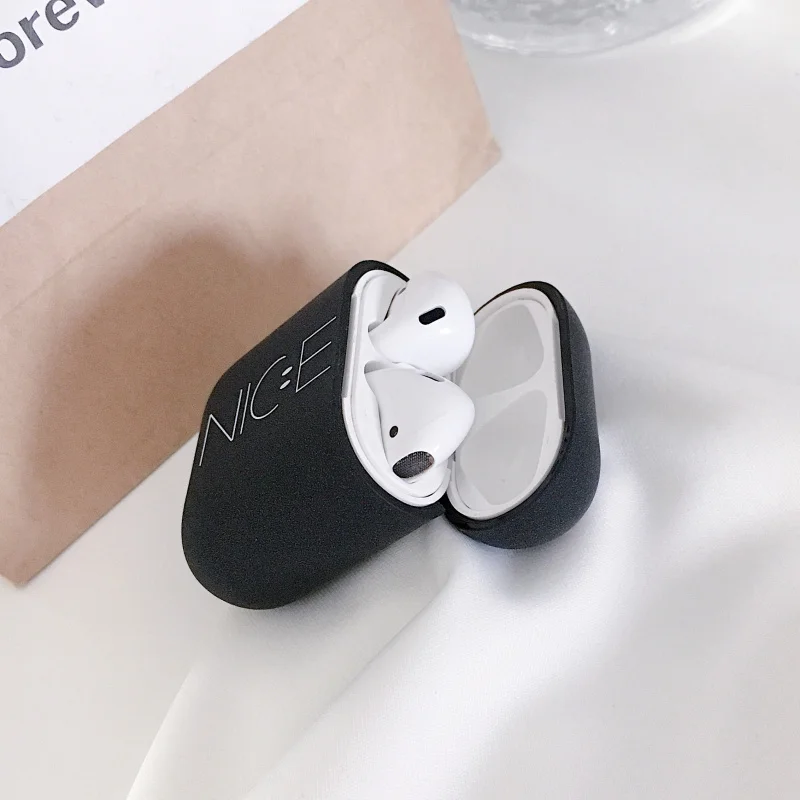 NEW Hard Earphone Case For Apple Airpods 1/2 Shockproof Cover For Apple AirPods Earphone Cases Matte Pink Protector Couple Case