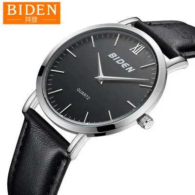 

Biden brand mens womens watch leather wristwatches quartz loves woman man watches black brown waterproof Citizen movement