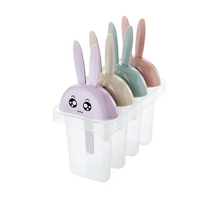Милый кролик мультфильм маленькие животные Форма для изготовления Мороженого Льда делая холодильник коробки бытовой мороженого решетки абразивные инструменты - Цвет: rabbit