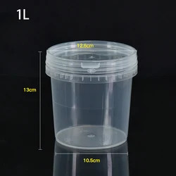 1L Transparent plastic bucket with lid Food Grade PP material storage container Refillable bottle for food cosmetic Toys 1L Transparent plastic bucket with lid Food Grade PP material storage container Refillable bottle for food cosmetic Toys