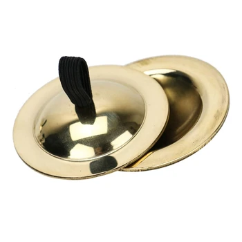 

4pcs Belly Dancing Finger Zills Finger Cymbals Dancing Gold Musical Instrument For Dancer Evening Party