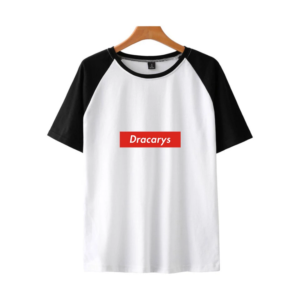 Dracarys мода печатных реглан футболки для женщин/для мужчин летние футболки с коротким рукавом 2019 Лидер продаж повседневное уличная футболк