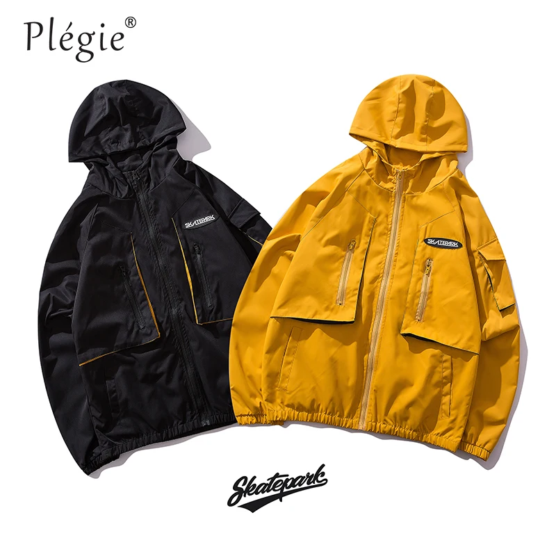 Harajuku Unisex Jacket Men Hip Hop Streetwear Hooded Jacket Windbreaker Spring 2019 Solid Color Track Jacket Coat Hoodies Harajuku Unisex Jacket Men Hip Hop Streetwear Hooded Jacket Windbreaker Spring 2019 Solid Color Track Jacket Coat Hoodies