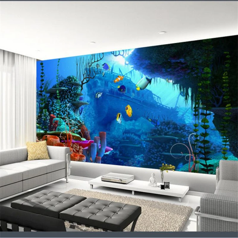 Beibehang papel de parede Custom wallpape Underwater world scenery