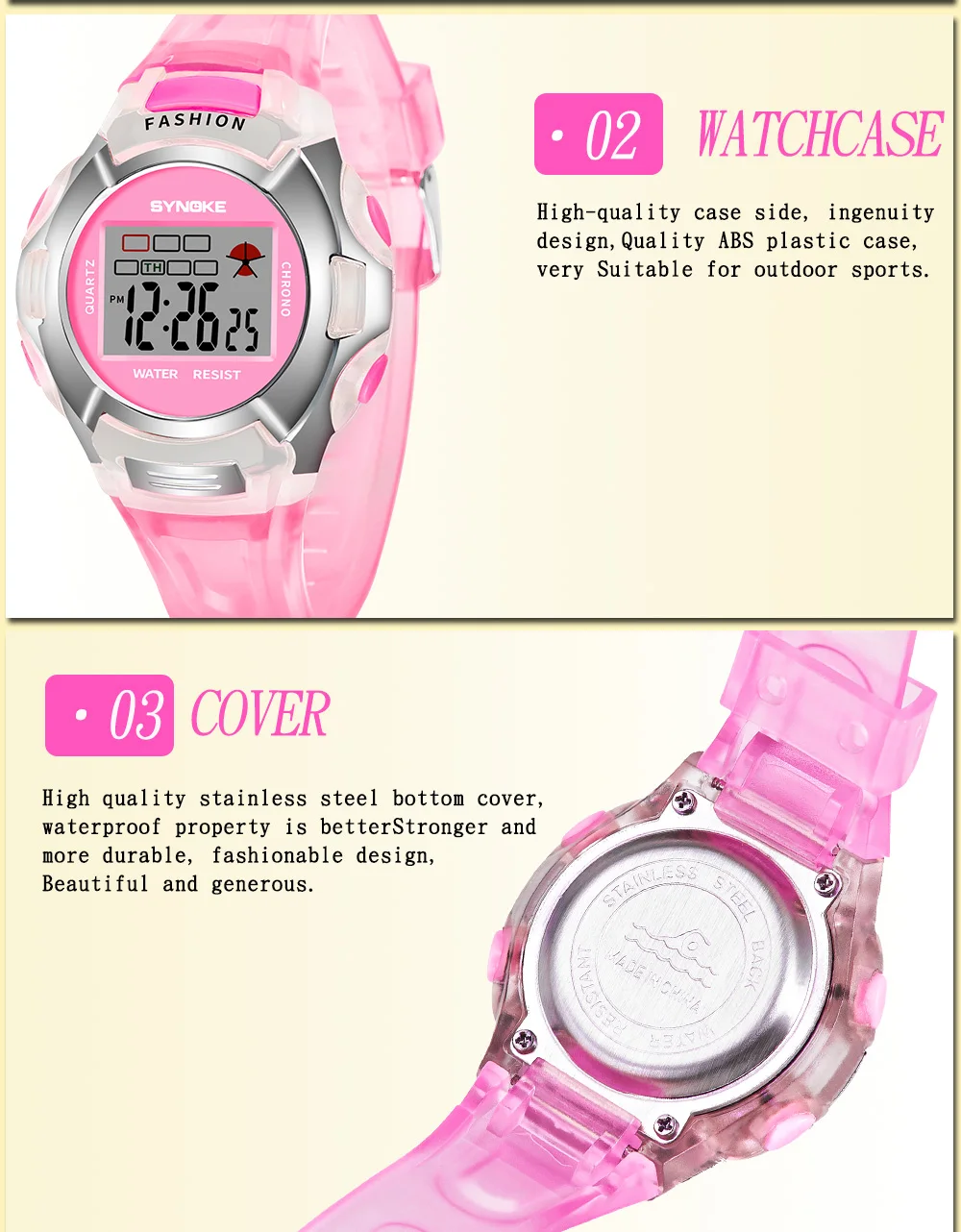 SYNOKE детские часы для девочек детские часы для мальчиков светодиодный цифровые спортивные часы пластиковые дети будильник Дата