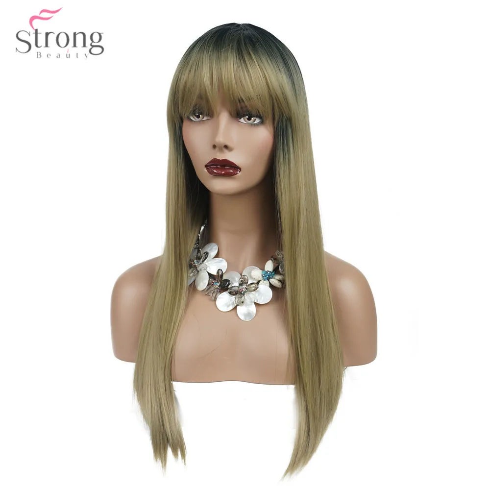 StrongBeauty Женские синтетические парики с эффектом омбре серебристо серые/светлые