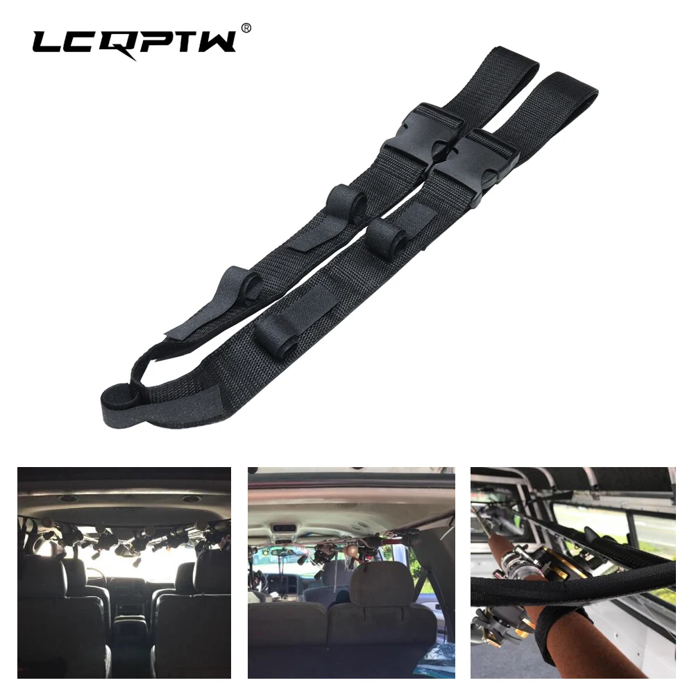 

1Pcs Fishing Rod Saver Vehicle Rod warehouse or car Carrier Band fish Rod Holder Belt Strap dropshipping