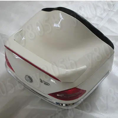 Чехол для багажника мотоцикла, чемодана, хвостовая коробка, стойка, спинка для Honda Yamaha Suzuki Kawasaki Street Bobber, Custom Chopper Cruisers - Название цвета: White