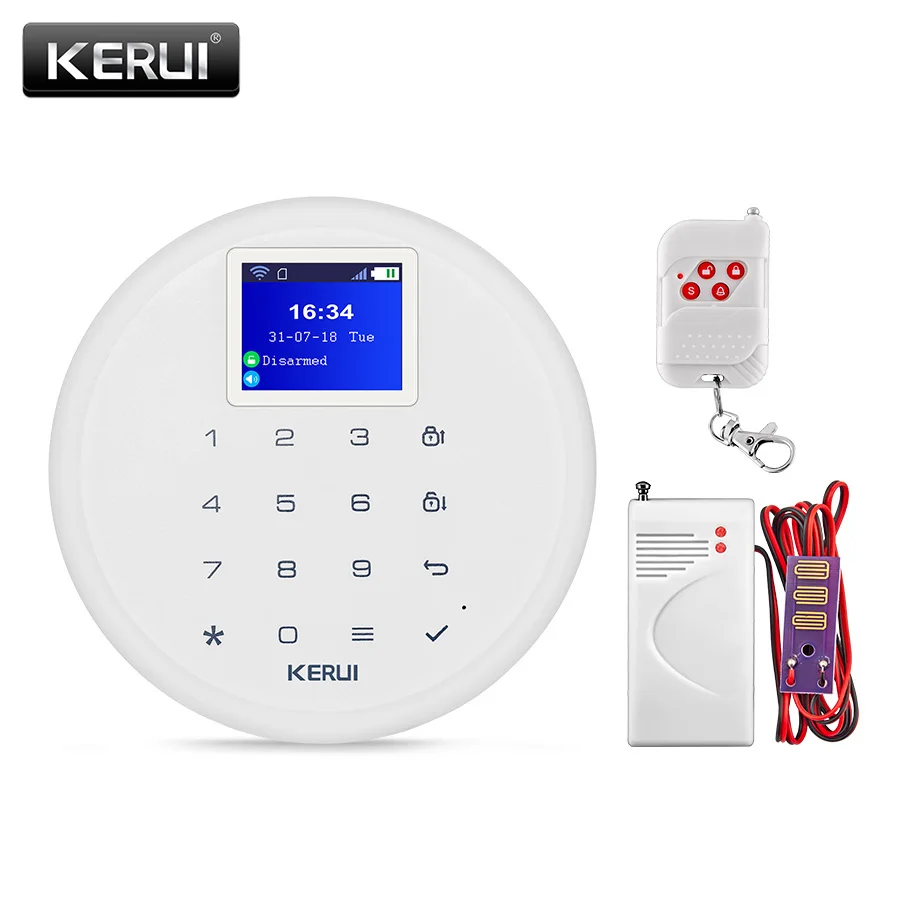 

KERUI W17 Wireless WiFi GSM Alarm System IOS Android APP Control Home Water Leakage Security Protection Multiple Language