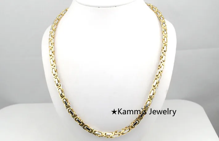 kaybetmek para promosyon moda 4 5mm genislik erkekler kolye zincir baglanti bizans gumus altin kolye erkekler taki kn014