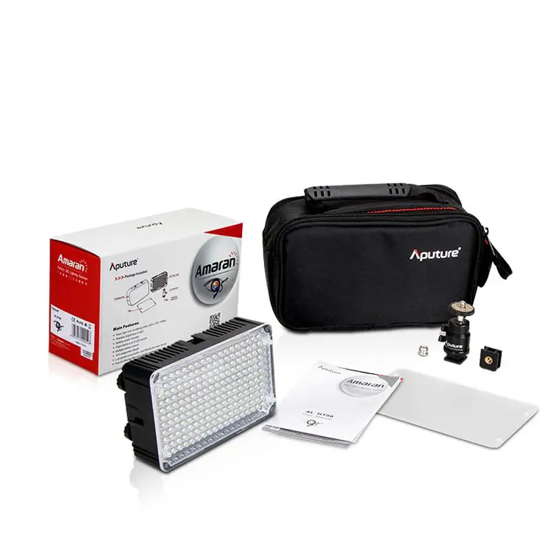 AL H198C LED Видео свет Amaran CRI 95 + лампа 5500K 3200K с регулируемой яркостью для Canon Nikon Pentax DSLR