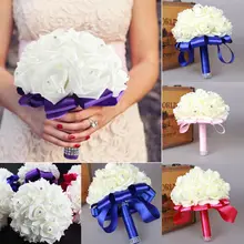 Стиль Свадебный букет искусственный цветочный свадебный Шелковый Искусственный цветок роза букет украшение для дома свадебный Декор Свадебный букет