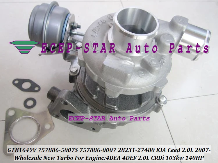 Turbo GTB1649V 757886 757886-5007S 757886-0007 28231-27480 2823127480 Turbine Turbocharger For KIA Ceed 4DEA 4DEF 2.0L CRDi (7)