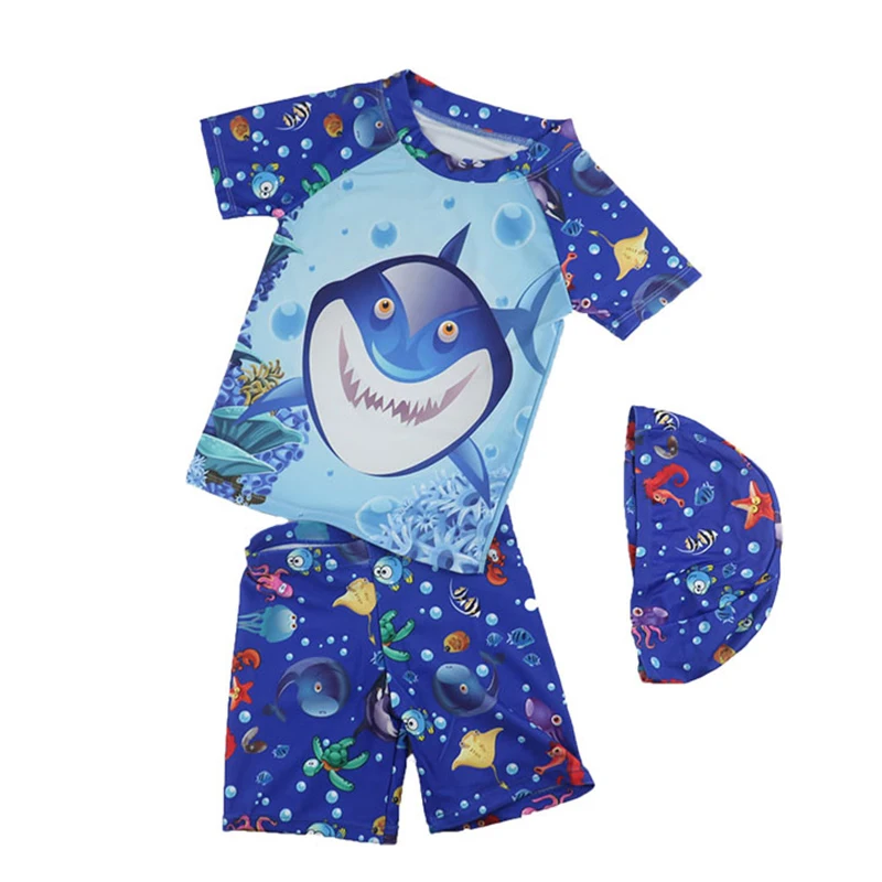 Летний детский купальный костюм из двух предметов милый Rashguard купальник для