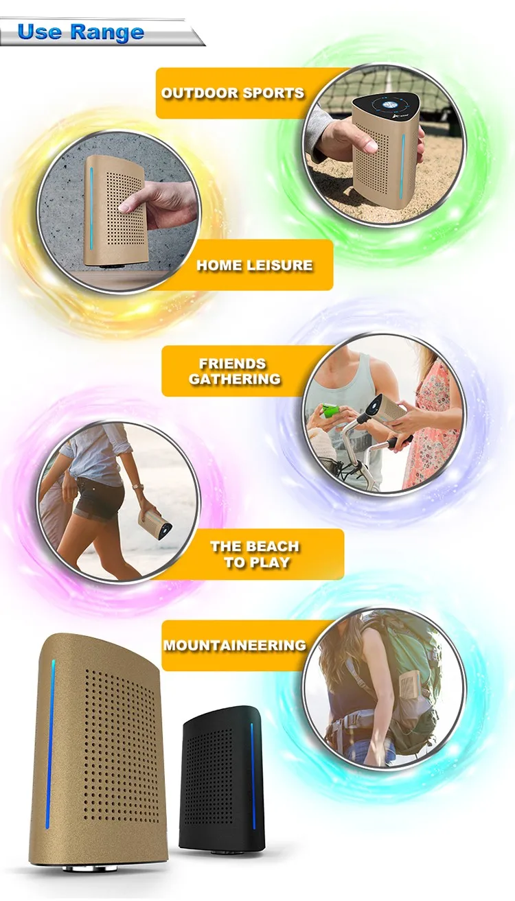 ADIN 36W Bluetooth Speakers High Power Vibration Speaker Metal Three Units NFC Stereo 3D Surround Touch Computer Phone Speaker (3)