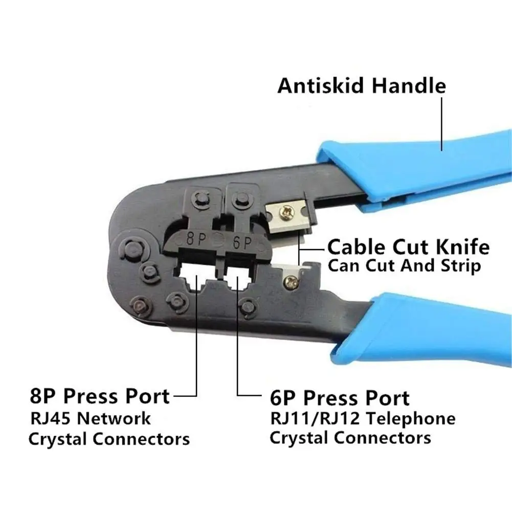 Горячая Сеть набор инструментов для ремонта Ethernet инструменты обслуживания коаксиальный обжим инструмент для 8P8C 6P6C Разъемы Rj45 Rj11 Cat5 Cat6 110 Netw