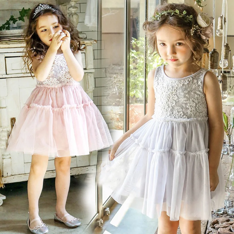 

2019 New Sleeveless Girls Dress Teenage Embroidered Kids Dress Teens Clothes Summer Dress Girl 7 8 9 10 Sukienki Dla Dziewczynek