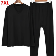 Мужские кальсоны большого размера плюс термобелье тонкая секция плюс удобрение XL хлопок базовый набор 7XL 6XL 5XL 4XL 3XL