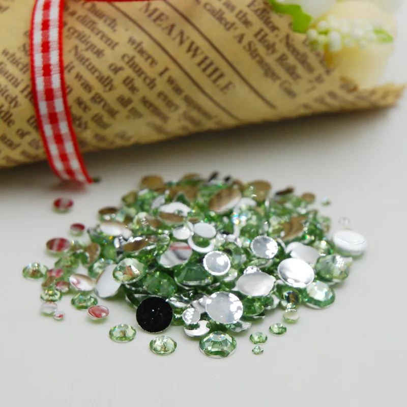 

Discount Promotion Fashion Mixed Size Non-Hotfix Resin Rhinestone 3D Charm DIY Nail Art Design Jewelry Decoration Accessories