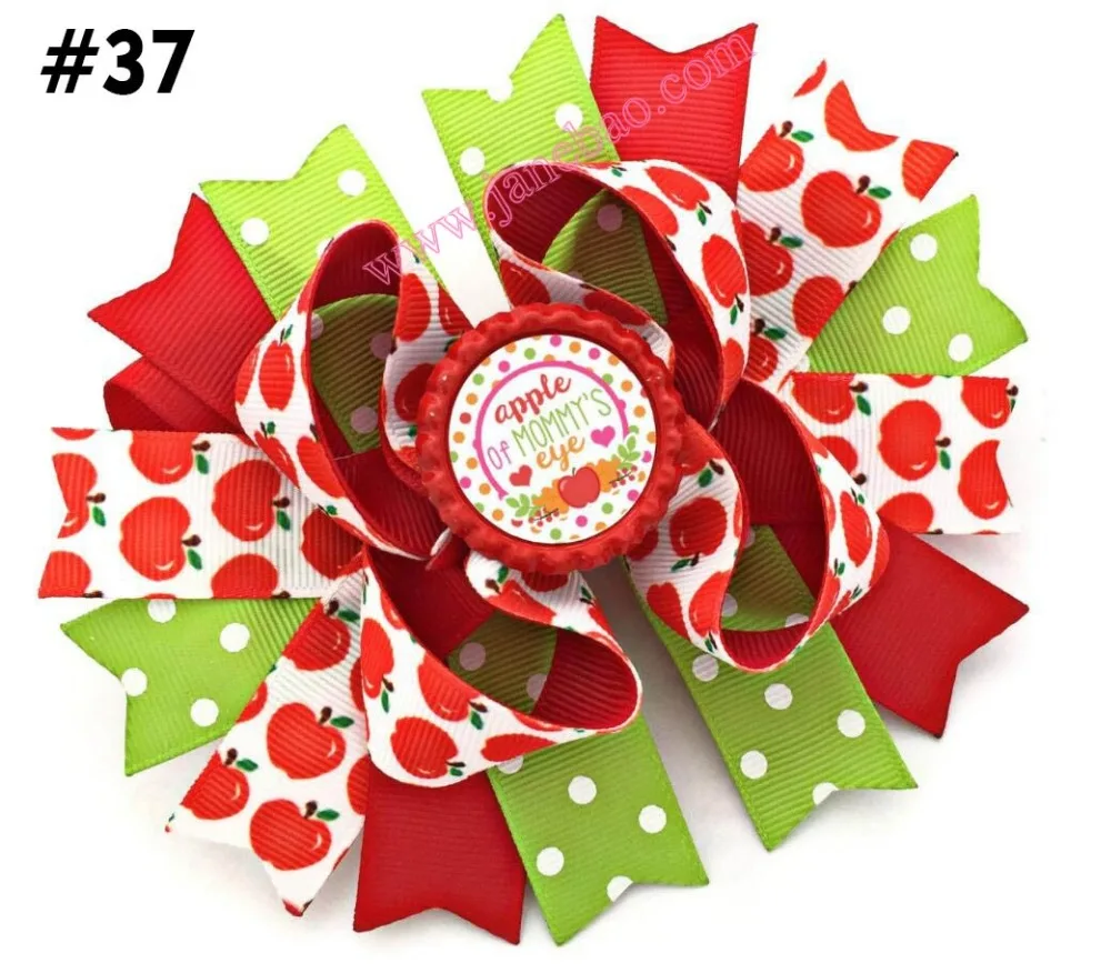 

free shipping 100pcs 5'' 2017 newest character hair bows school hair bows Patriotic Bow inspired hair clips fashion accessories