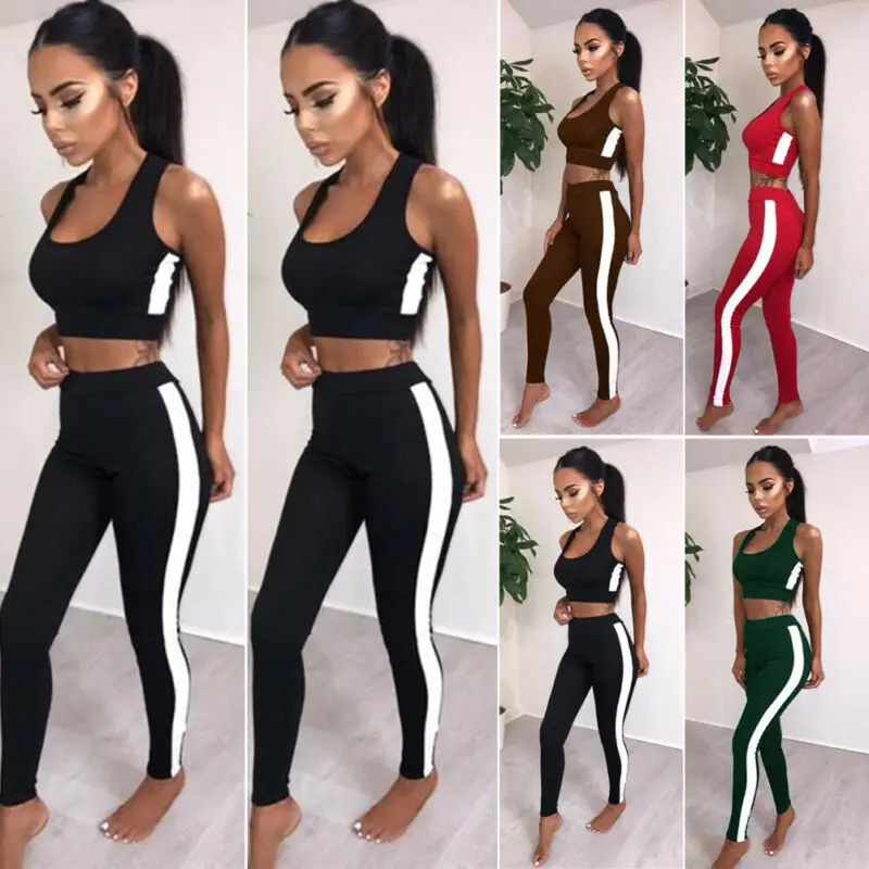 

Women's Fitness Running Yoga Sexy Sportswear Sports Fitness Set Slim Sportswear