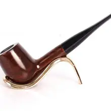 Ручная работа черная трубка для курения табака 9 мм фильтр деревянная труба маленькая прочная курительная трубка курительная сигарета