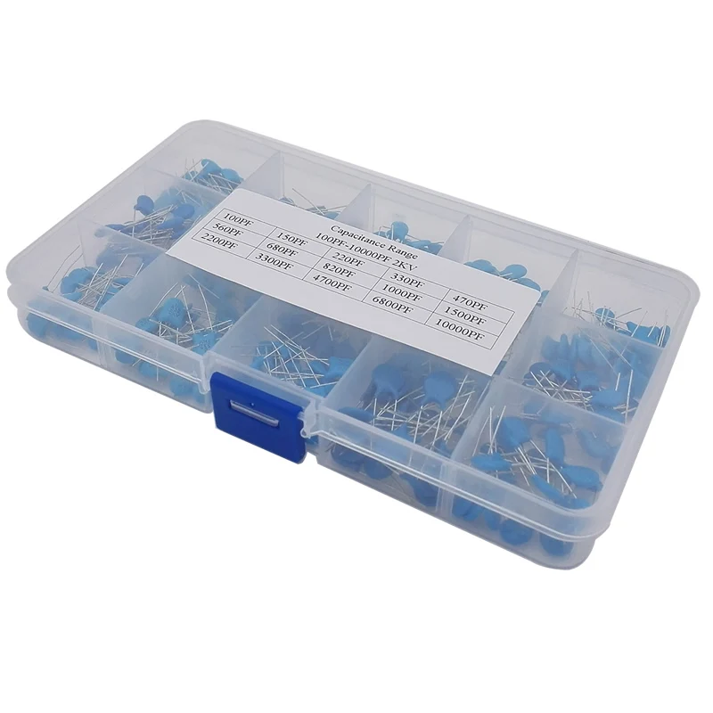 15 Value 300 pcs High Voltage Ceramic Capacitor Kit 2Kv 2000v 100pf ~ 10000pf