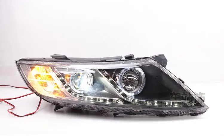 Hireno фары для 2011-2015 KIA K5 OPTIMA фар сборки LED DRL ангел объектив двойной луч ксеноновые 2 шт