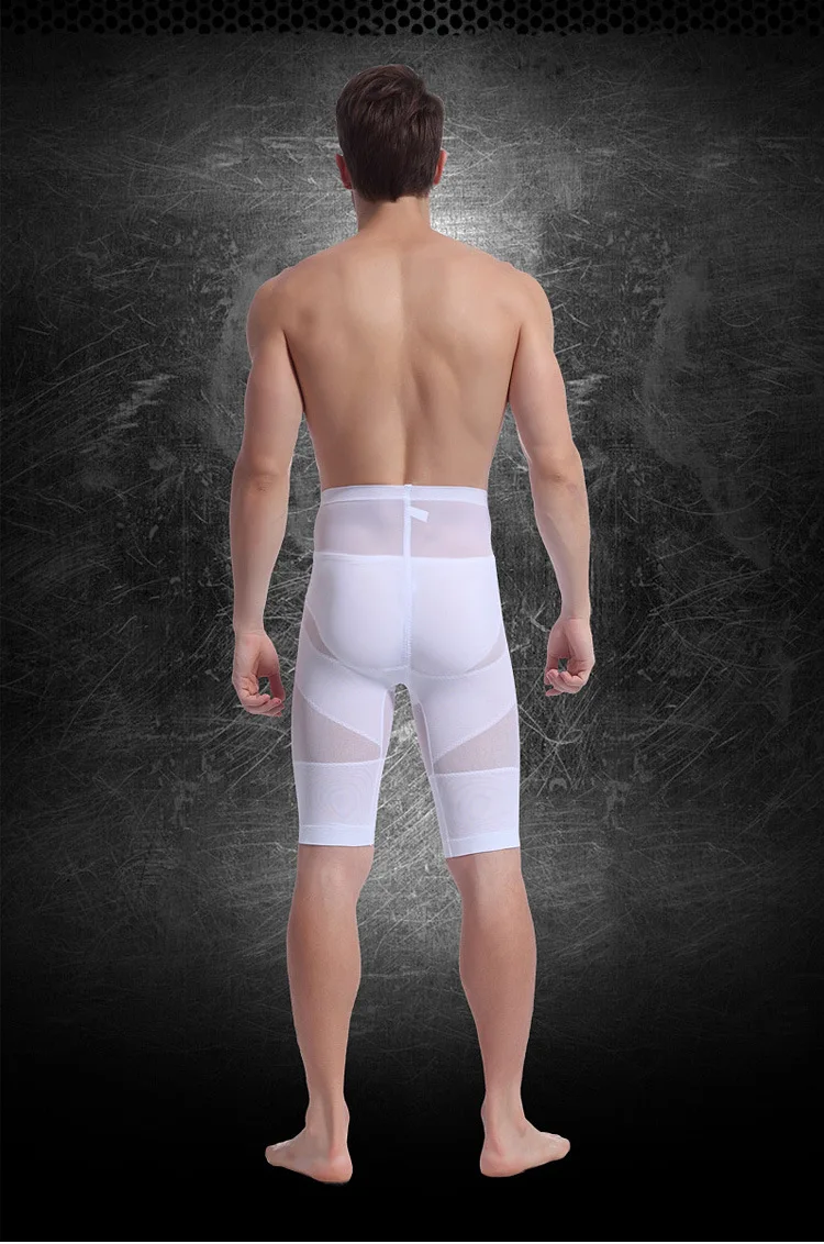 Новые ультра-тонкие мужские брюки для подтяжки живота с маслом Высокая талия компрессия бодибилдинг нижнее белье живот для похудения