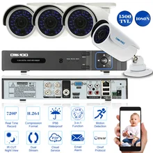 OWSOO 4CH AHD полный 1080N/720 P 1500TVL безопасности Камера Системы 4*720 P ИК-Водонепроницаемый открытый камера