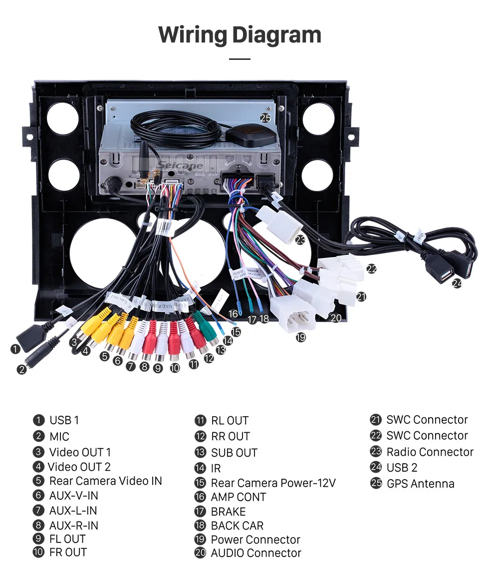 Sale Seicane Android 9.0 4G RAM Car Head Unit Radio Audio GPS Multimedia Player For Toyota FJ CRUISER  2007 2008 2009 2010 2011-2018 20