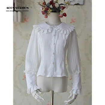 

2016 New Long Sleeves Lolita Blouse Chiffon Stripes