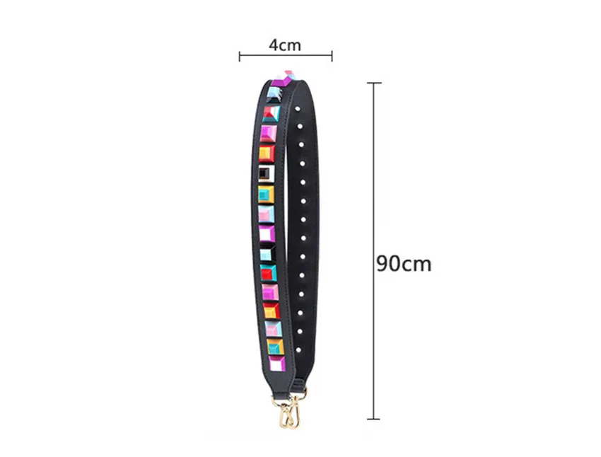 Ремешок вы сумка ремни Сумки красочные из искусственной кожи с заклепками деталь сумки аксессуары Bolsa многоцветный плечо ремешок для сумки