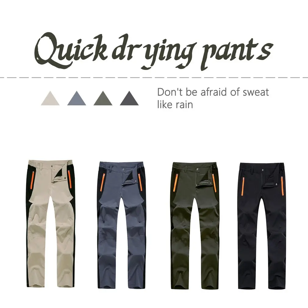 

Outdoor Quick-Drying Pants New Men'S Quick-Drying Elastic Mountaineering Trousers Men'S Summer Fashion Color Matching