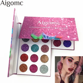 

Cosmetics Pressed Glitter Eyeshadow Palette 15 Colors Highly Pigmented, Shimmery Golden Rose Eyeshadow