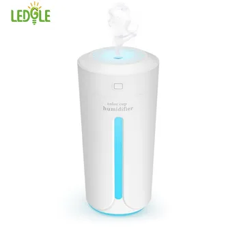 

LEDGLE 230ml Cool Mist Humidifier Portable Car Humidifiers with Multiple Color Modes, Auto-off Function, 2 Working Modes, White