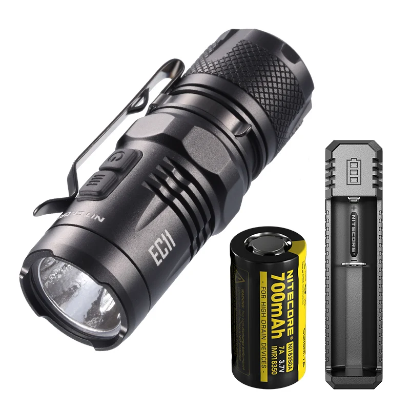 NITECORE EC11 светильник дальнего действия мини портативный светодиодный светильник с литиевой батареей - Испускаемый цвет: EC11 x NI18350A x UI